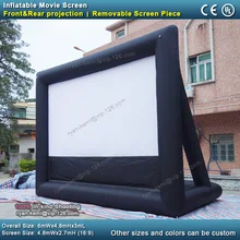 6mWx4. 8mHx3mL передний задний надувной проектор экран со съемным экраном наружный 16:9 надувной фильм кино экран