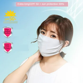 

2020 Popular Summer Sunscreen Ice Silk Mask Silk Five Colors Unisex Breathable Dustproof Anti-fog Mask 3D Solid Washable Mask