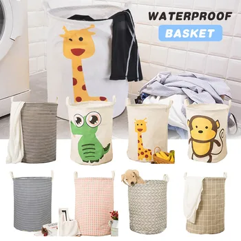 

Laundry Basket Toys Fabric Clothes Toy Storage Basket Miscellaneous Storage Box Waterproof Oversize 35x45cm/40x50cm