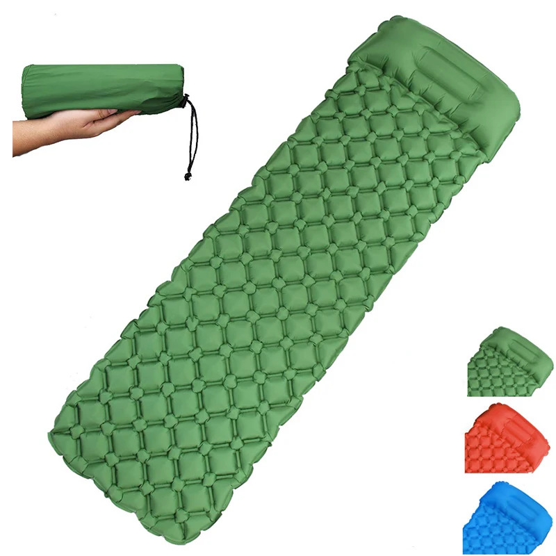 Baratos Colchón inflable al aire libre almohadilla para dormir ligero colchón de aire impermeable colchón inflable portátil Camping Mat