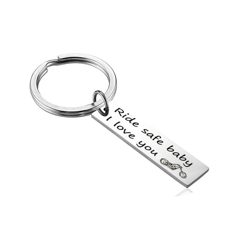 Hot Wing Drive Safe Keychain Gift For Dad Mom Boyfriend Family Key Chain Jewelry
