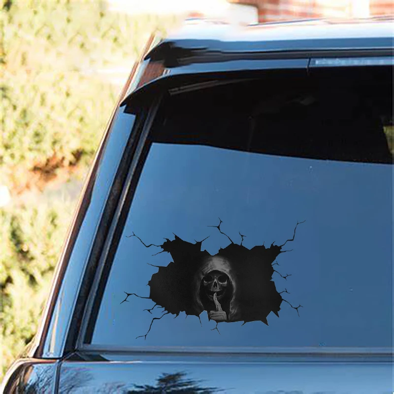 Happy Halloween Horror Wall Stickers Car Window 3D Sticker Skull Decorative Halloween Trick Home Decoration Decal Decor Party