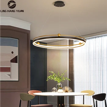 

LED Pendant Lights for Living Room Dining Room Hotel Decor Lights Indoor Hanging Lighting Fixture Home Pendant lamps Gold Black