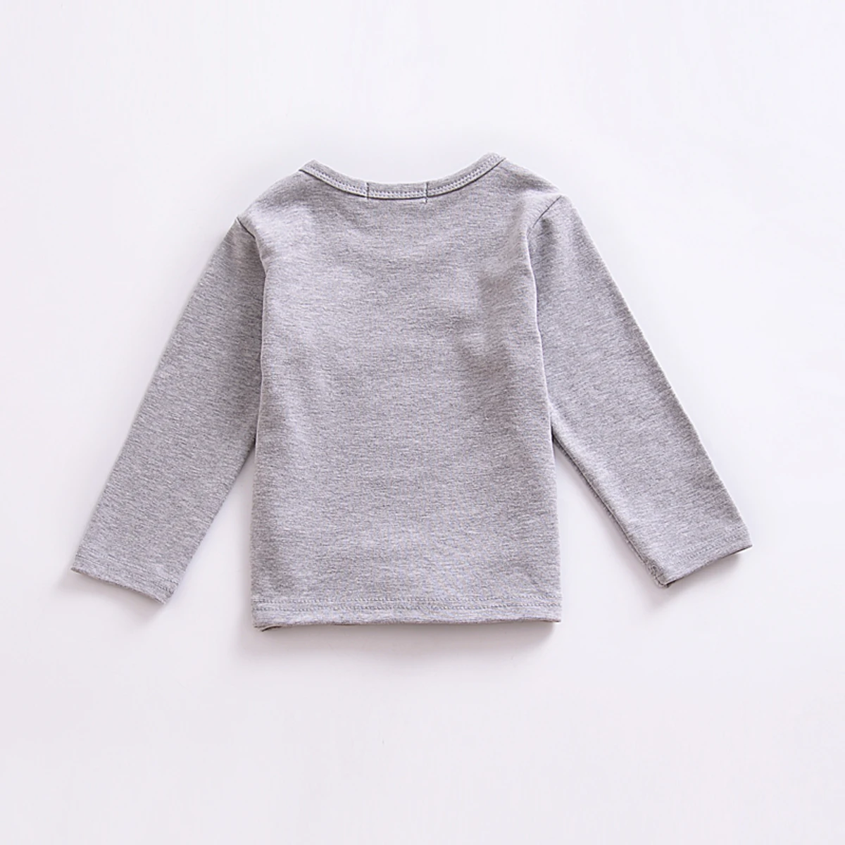 Осенне-зимняя однотонная хлопковая одежда футболка для маленьких мальчиков и девочек футболка с длинными рукавами для новорожденных, нижнее белье, одежда