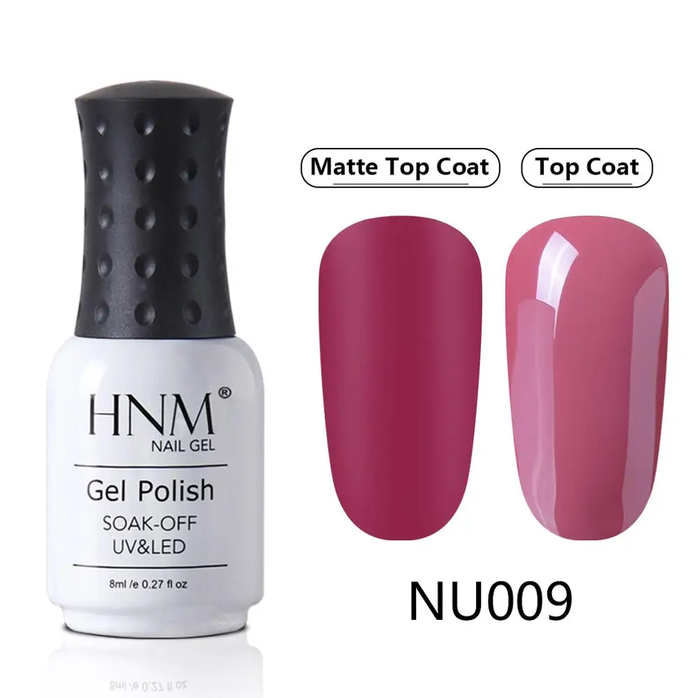 HNM розовый матовый эффект гель лак для ногтей нужно матовое верхнее покрытие Базовый Топ Полупостоянный УФ светодиодный гибридные Лаки гель лак - Цвет: NU009