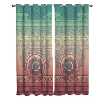 

Mandala Window Curtains Living Room Bedroom Drapes Swag Kids Window Treatment Valances Sheer Curtains Girls Bedroom Front Room