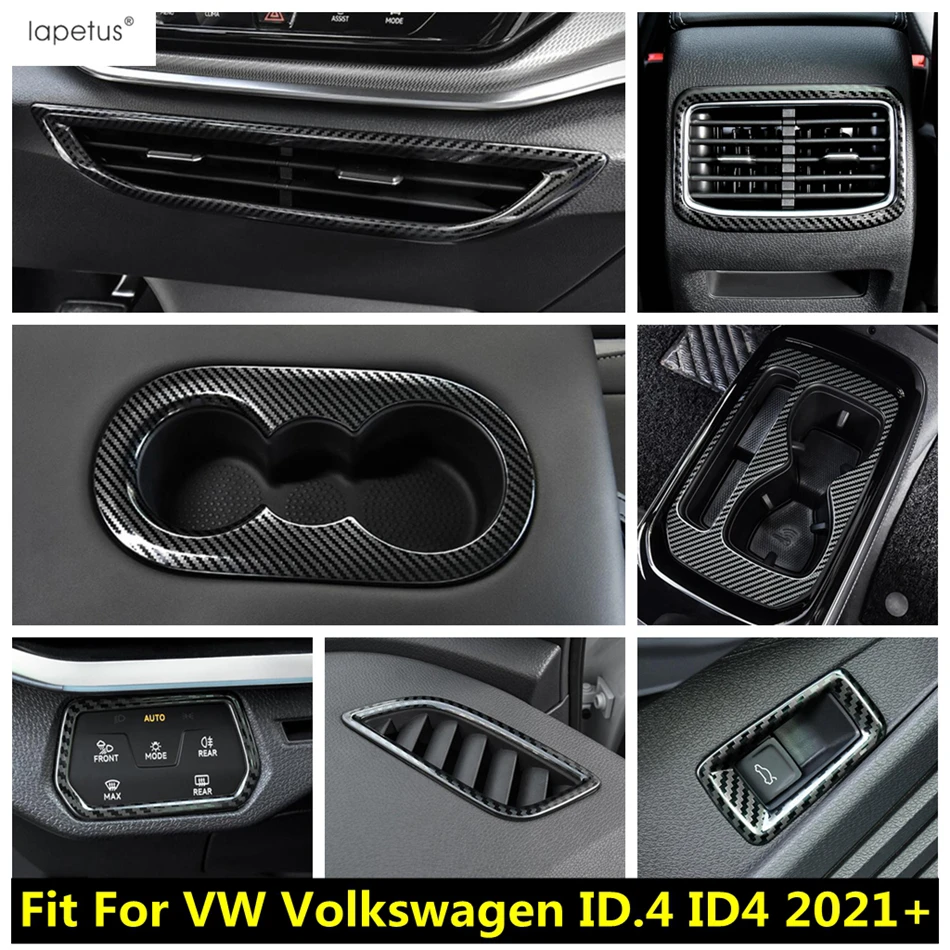 

Water Cup Holder / Rear Trunk Button / AC Air Conditioning Vents Cover Trim For VW Volkswagen ID.4 ID4 2021 2022 ABS Accessories