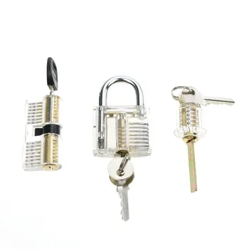 

3pcs Practice Lock Clear Set Locksmith Training Transparent locks (007)