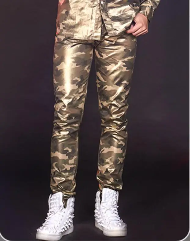 pants S-6XL! Мужская рубашка, мужские камуфляжные штаны, одежда, мужской костюм, певица, бар, ночной клуб, хост, братья, группа, платье для взрослых - Цвет: pants