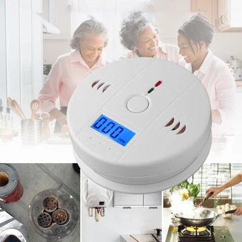 

Household Thermometers LCD CO Sensor Work Built-in 85dB Siren Sound Independent Carbon Monoxide Poisoning Warning Alarm Detector