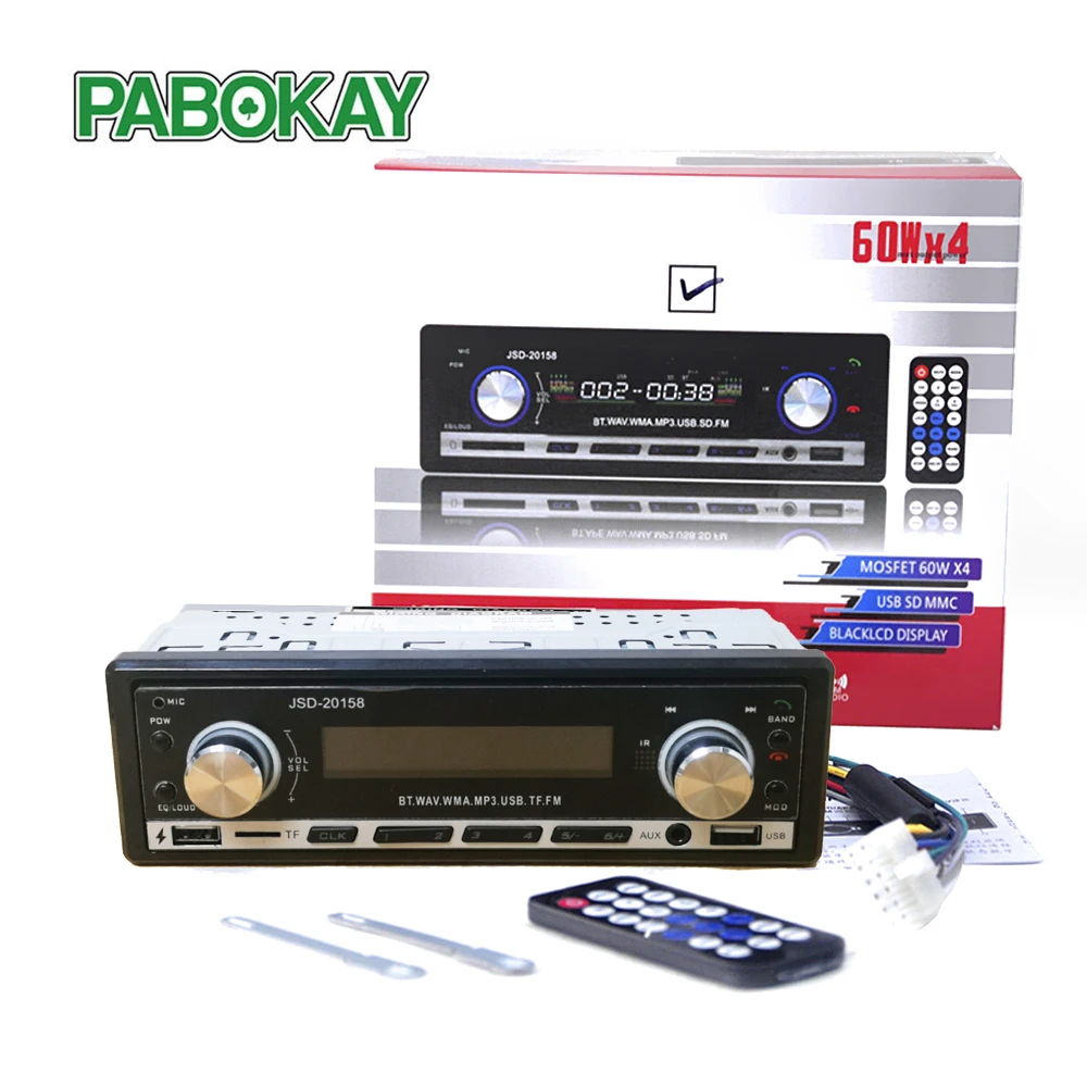 10 шт. X 12V Bluetooth 1 Din автомобильный стерео аудио в-Дэш fm-приемник Aux Вход MP3 MMC WMA радио