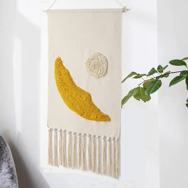 Tapestry Decorations Wall Hanging Garland Boho Hanging Tapestry with Handmade Tassels Dorm Hotel Wall Hanging Cover Blanket Decor Fabric Home Stay Ramadan Decoration