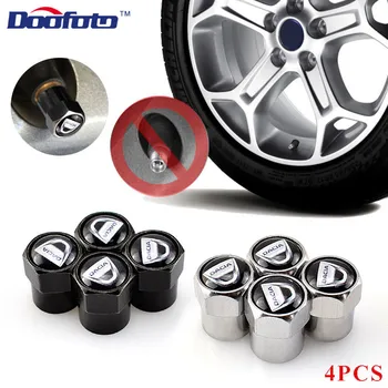 

Doofoto 4x Car Wheel Valve Caps Tyre Tire Stem Cover For Dacia Duster Logan MCV Sandero Stepway Dokker Lodgy Accessories Styling