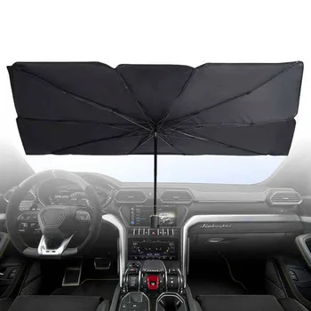 

Car Umbrella Shape Sun Shade Parasol Auto Front Window Sunshade Covers Anti UV Sun Protector Windshield Protection B