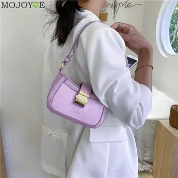 

Portable Women PU Leather Tote Bag Classic Texture Creative Delicate Design Chic Simple Retro Small Female Shoulder Handbag