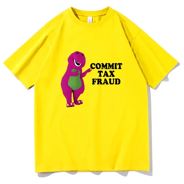 Clothes Commit Tax Fraud Short Sleeve Men Graphic Tshirt- Rugged Outdoor Collection Men Women Print Novelty T Shirt Cotton Tops Yellow
