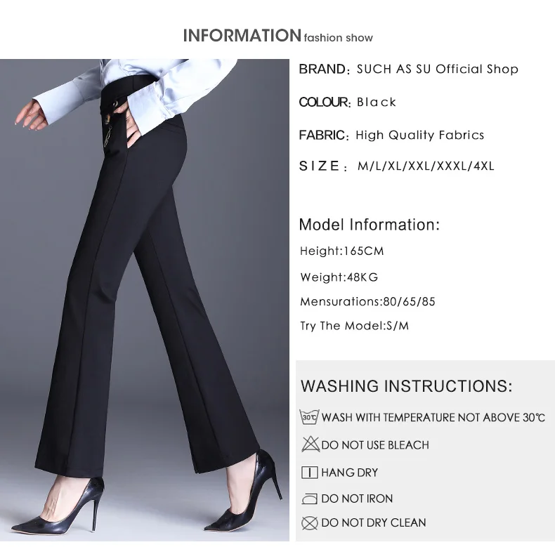 Новые Вязаные расклешенные женские брюки осень зима черные эластичные с высокой талией Лоскутные Длинные брюки M-4XL размера плюс расклешенные брюки