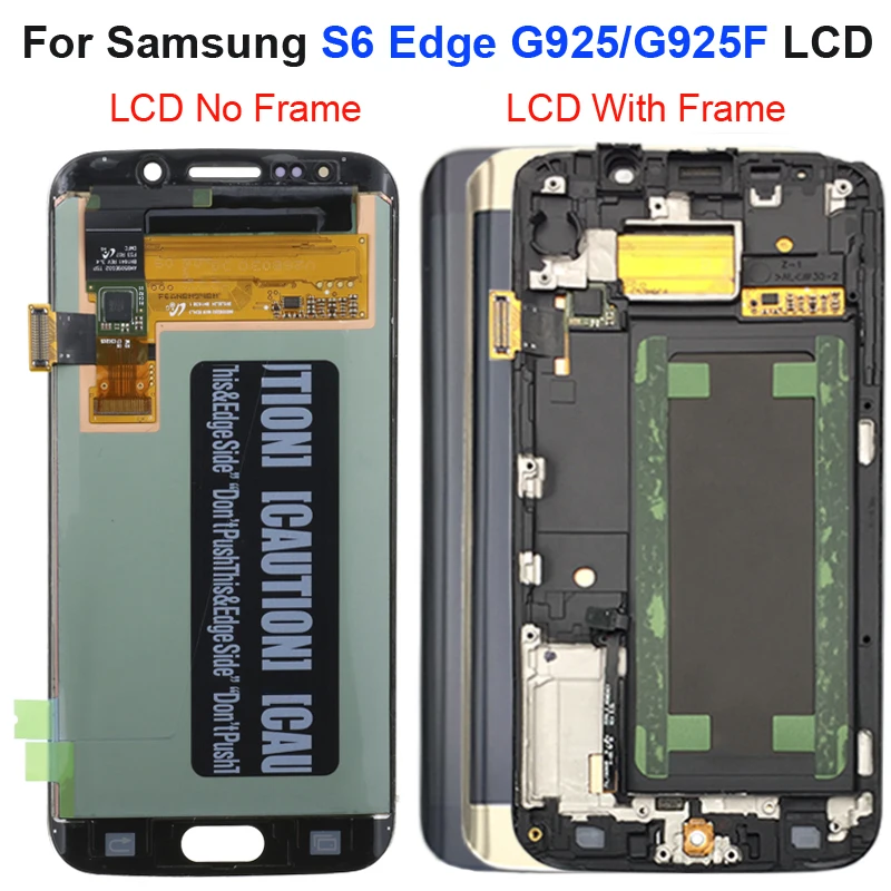 Для Samsung Galaxy S6 Edge LCD G925 G925F SM дисплей сенсорный экран дигитайзер в сборе с рамкой