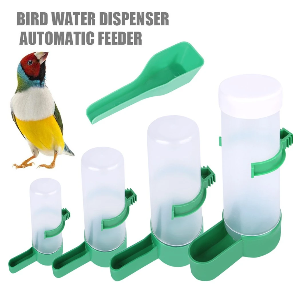 1x Automatic Food Water Bird Seeds Feeding Drinker Parrot Pet Dispenser Cage Kit