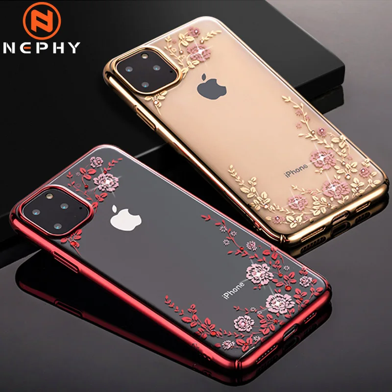 Роскошный прозрачный силиконовый чехол с объемным цветком для iPhone 7 8 6 6s Plus 5 SE ihone X