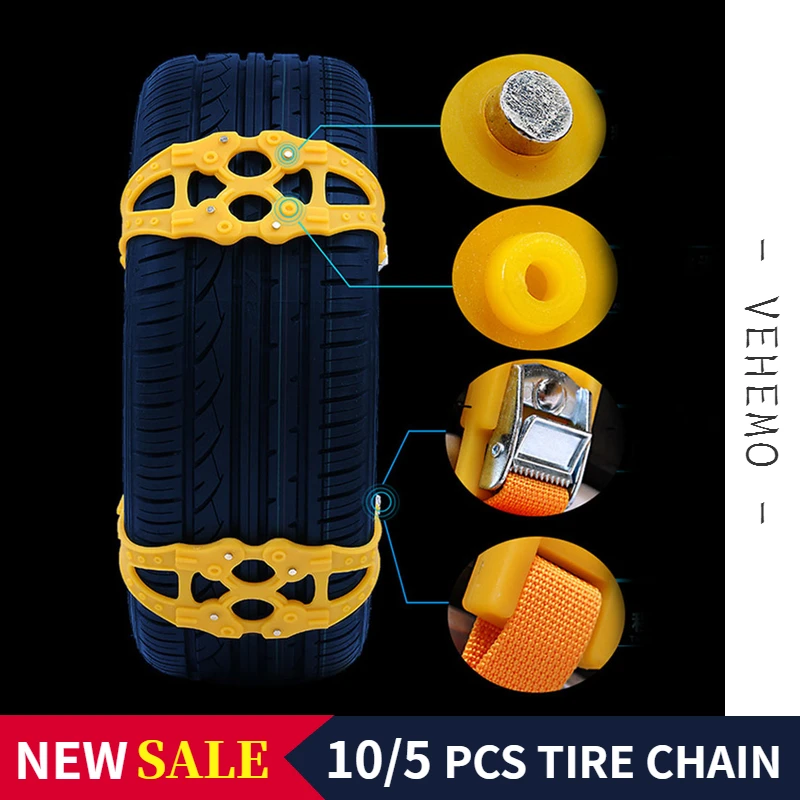 

Thickened Snow Chain Easy Installation SUV 2 Colors TPU Universal Anti-Skid Chains Snow Tire Belt Durable