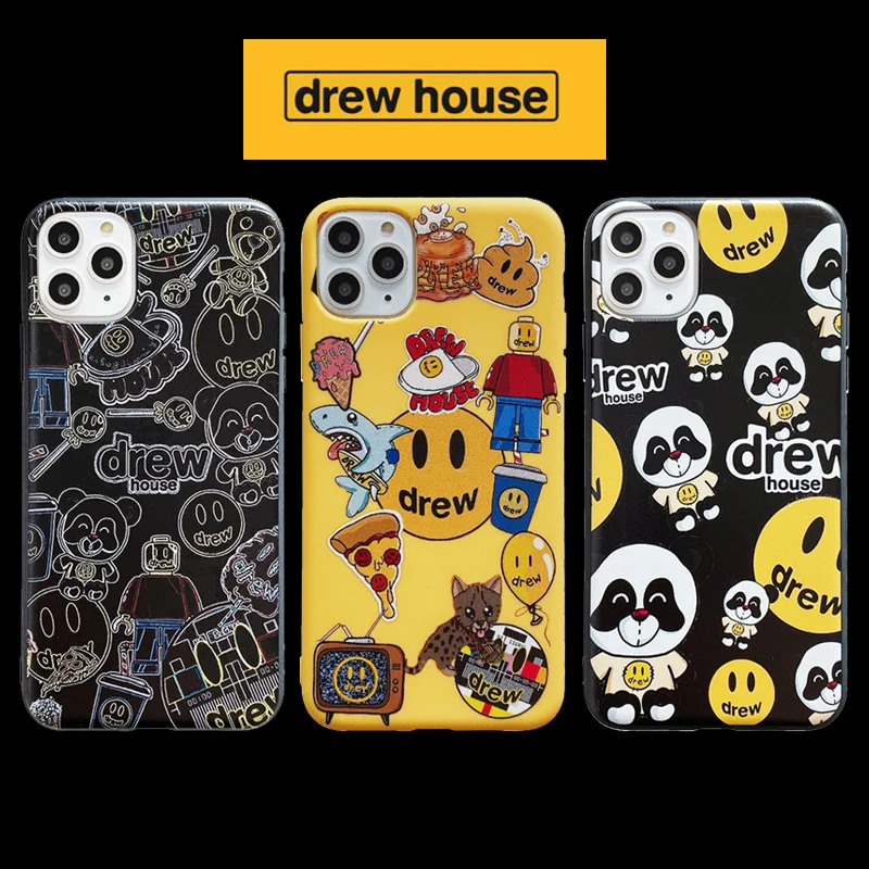 Justin Bieber Drew House Soft Silicone Case for iphone 6S 7 8 Plus X XR 11 Pro MAX 11Pro Luxury Brand Smiley Face Phone Cover | Мобильные