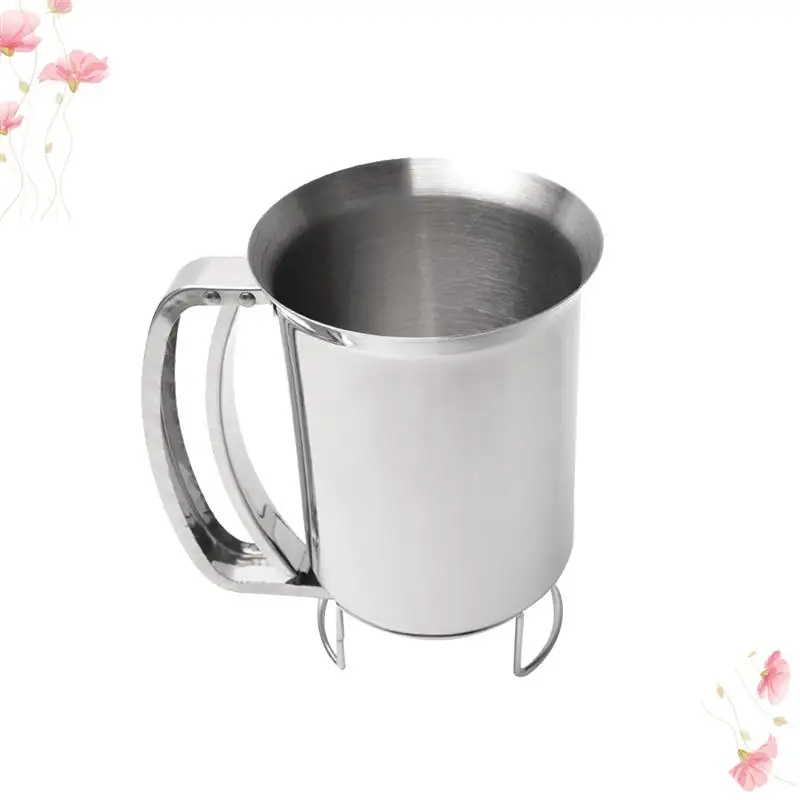 Handheld Stainless Steel Batter Dispenser Batter Funnel Cup Kitchen Specialty Tool For Baking Cake Cupcakes Crepes Waffles