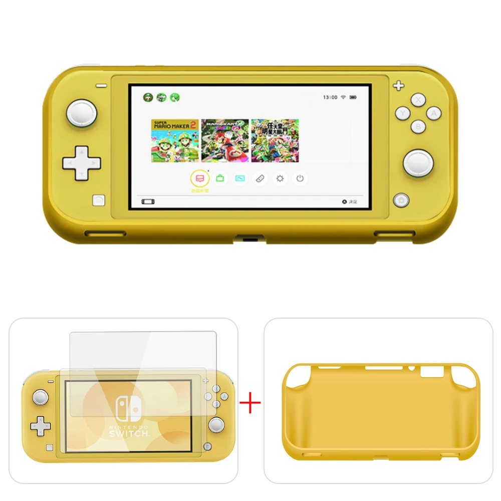 Полупрозрачный термополиуретан Switch Lite чехол из закаленного стекла пленка Набор для Switch Lite геймпад с игровыми картами слот Joy Con игровые накладки Чехлы - Цвет: set 3