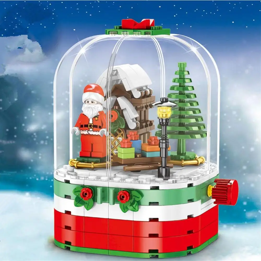 

2019 City Creator Winter Holiday Santa Claus Elk Snowman Snow Globe Girl Friends Figures Building Blocks Bricks Kids Toys Gift