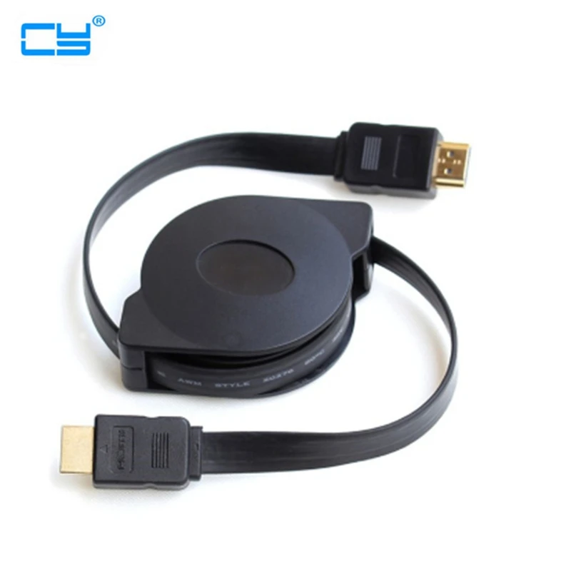 Telescopic HDMI cable retractable male to HDTV line for TV BOX Projector Monitor portable travel wire 1M 1.8M | Электроника