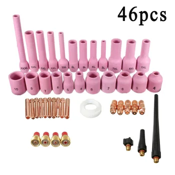 

46* TIG Gas Lens Collet Body Consumable Tool Supplies For SR WP 9 20 25 Welding