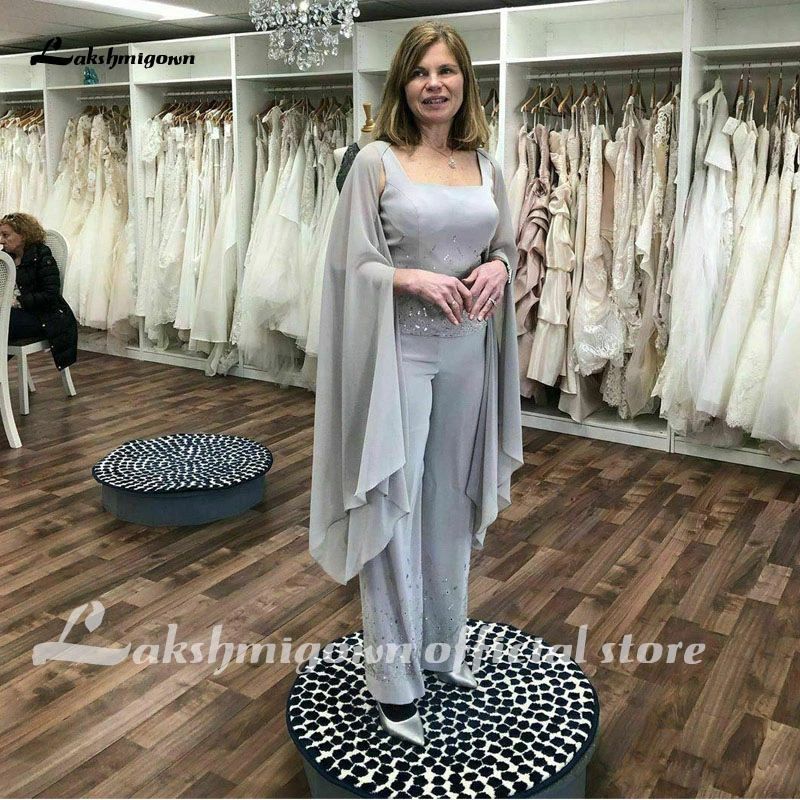 Altitude sew Peregrination Elegant Women Mother Of The Bride Groom With Jacket Pant Suit Plus Size  Chiffon Beading Formal Wedding Guest Dress 2 Piece - Mother Of The Bride  Dresses - AliExpress