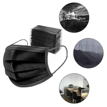

30Pcs Disposable Mouth Mask Activated Carbon Melt-Blown Non-Woven Earloop Mouth-Muffle Anti-Fog PM2.5 Protective Respira