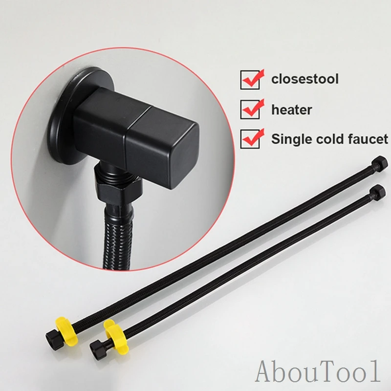 Plumbing Hose 20-80cm Water Inlet Hose Faucet Heater Pipe Kitchen Bathroom Accessories