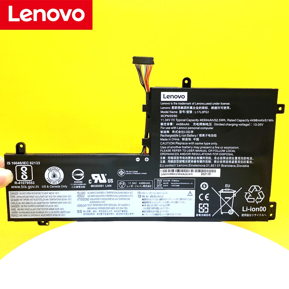 New Original Lenovo Legião Y530 Y53015ich Y7000 Y7000p 2022 2022 L17c3pg1 L17c3pg2 L17l3pg1 L17m3pg1 L17m3pg3 Bateria do Portátil Baterias p/ laptop - Imagem 3