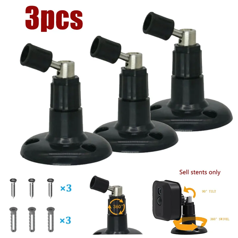 

3pcs ABS Plastic Camera Bracket 360 Degree Rotary Blink XT Indoor Outdoor Security Camera System Wall Mount Bracket 69*93mm