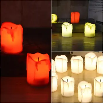 

12 PCS of LED Electric Battery Powered Tealight Candles Warm White Flameless for Holiday/Wedding Decoration