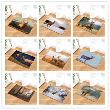 

Nordic style Deer mat bedroom rug kitchen bathroom mat rectangular door mat
