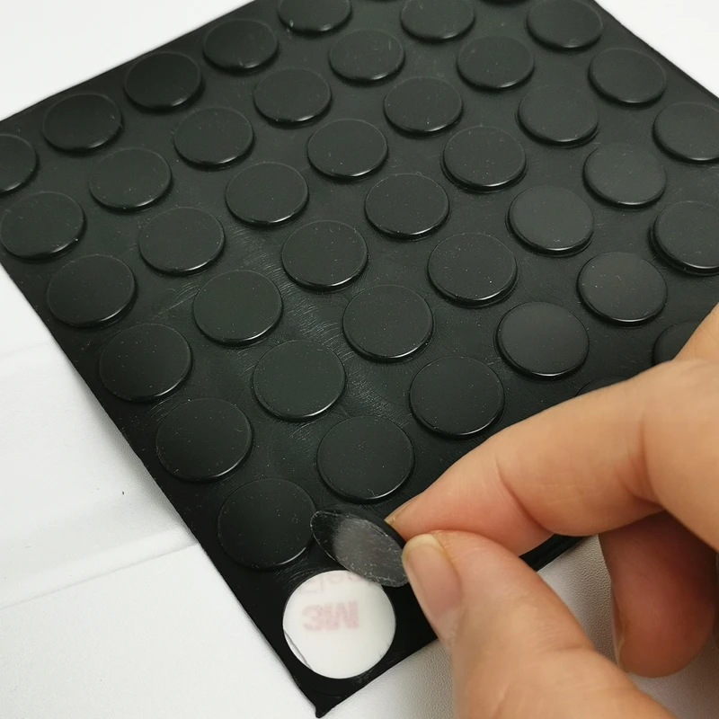 Door Stopper Self Adhesive Silicon Rubber Kitchen Cabinet Damper Buffer Pad Noisy Furniture Hardware 49 Grains/Lot 15x2mm Black