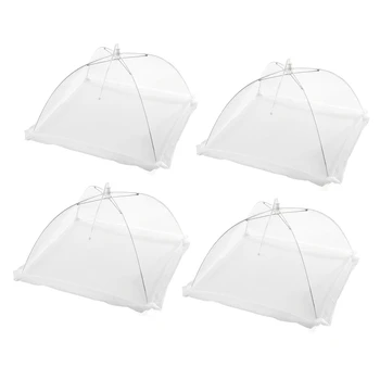 

4 Pack -Up Mesh Sn Food Cover Tent Umbrella, Reusable and Collapsible Food Cover Net for Parties Picnics, BBQs
