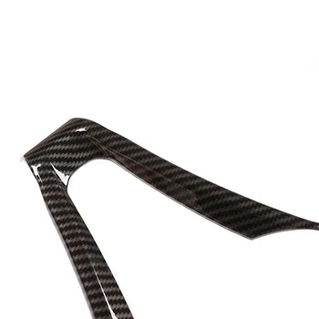 

1pc ABS Carbon Fiber Style Steering Wheel Cover Trim Carbon Fiber Black Decoration Sticker For Romeo Giulia Stelvio 17-19