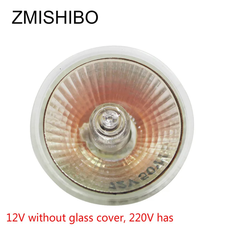 ZMISHIBO 10 шт./лот галогенная лампа MR11 GU5.3 AC/DC12V 220 В 35 Вт 50 Вт затемненные Точечные светильники стекло 35 мм светильник фитинг настенный светильник