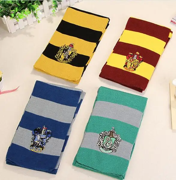 Лучший подарок школьный шарф шарфы Гриффиндор Слизерин Hufflepuff Ravenclaw шарфы маскарадные костюмы подарок на Хэллоуин Гермиона шарф