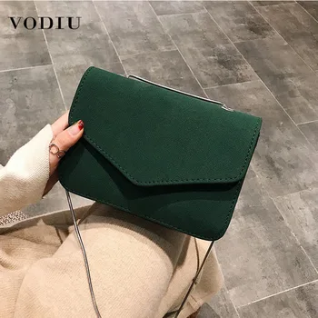 

2019 Leather Crossbody Bag New Women Chain Handbags Solid Shoulder Small Flap Simple Wild Matte Leather Bucket Messenger Bags