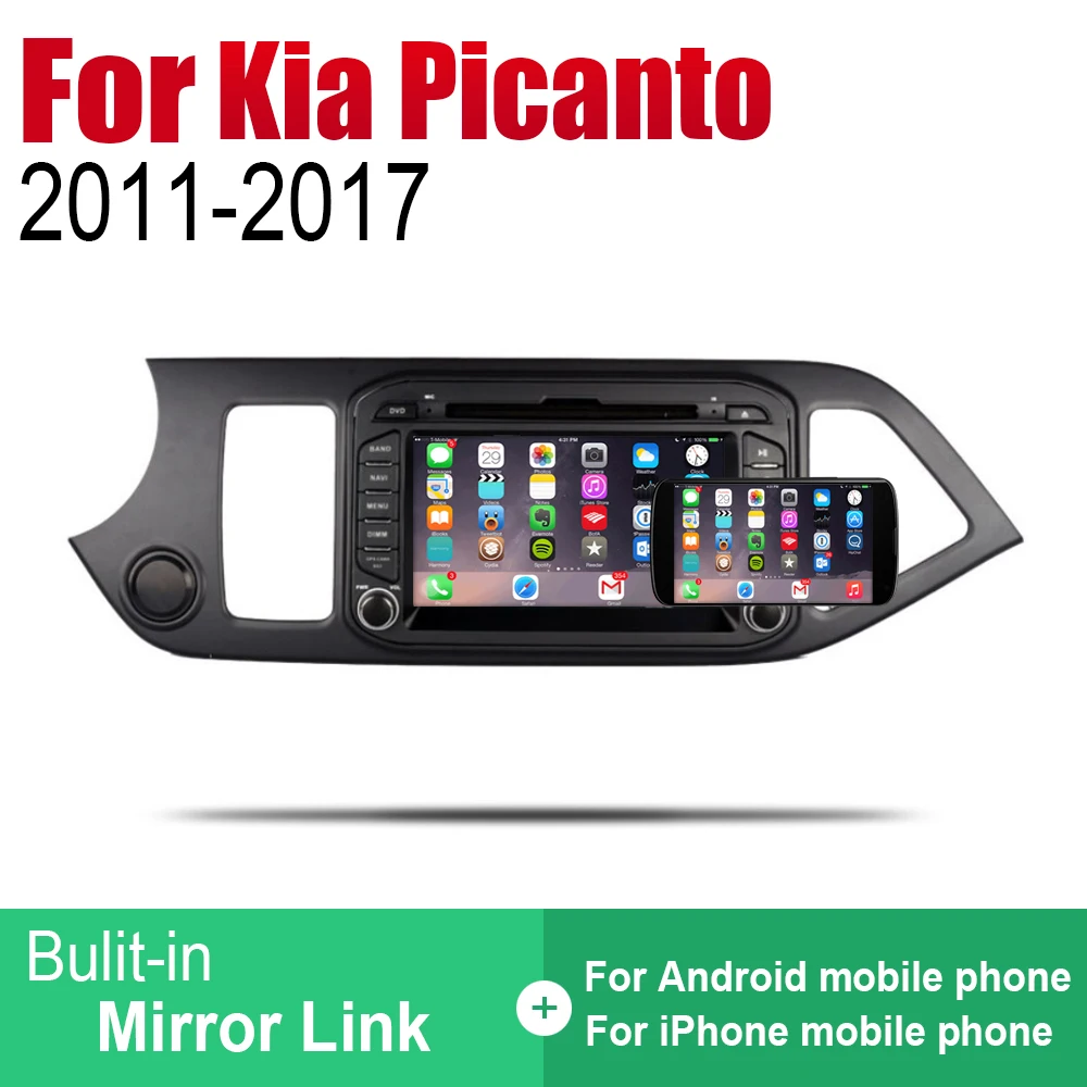 ZaiXi Android автомобильный DVD GPS навигатор для Kia Picanto Morning 2011 ~ 2017 проигрыватель