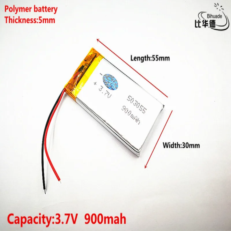 Хорошее качество 3 7 V 900 mAH 503055 полимерный литий ионный/литий ионный аккумулятор