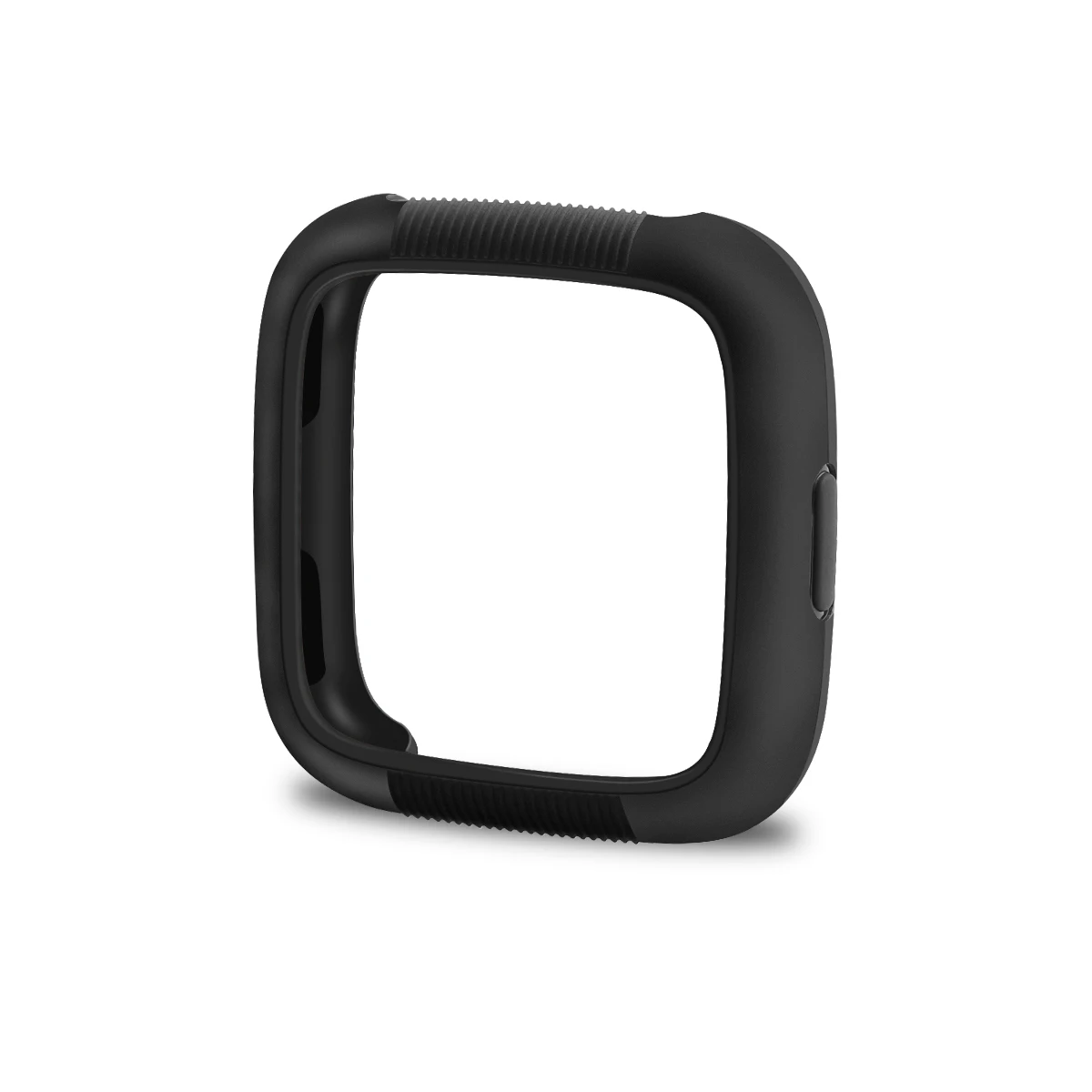 Для Fitbit часы Versa циферблат бампер браслет экран защитная рамка чехол ТПУ силиконовый чехол для часов защитный чехол - Цвет: Черный