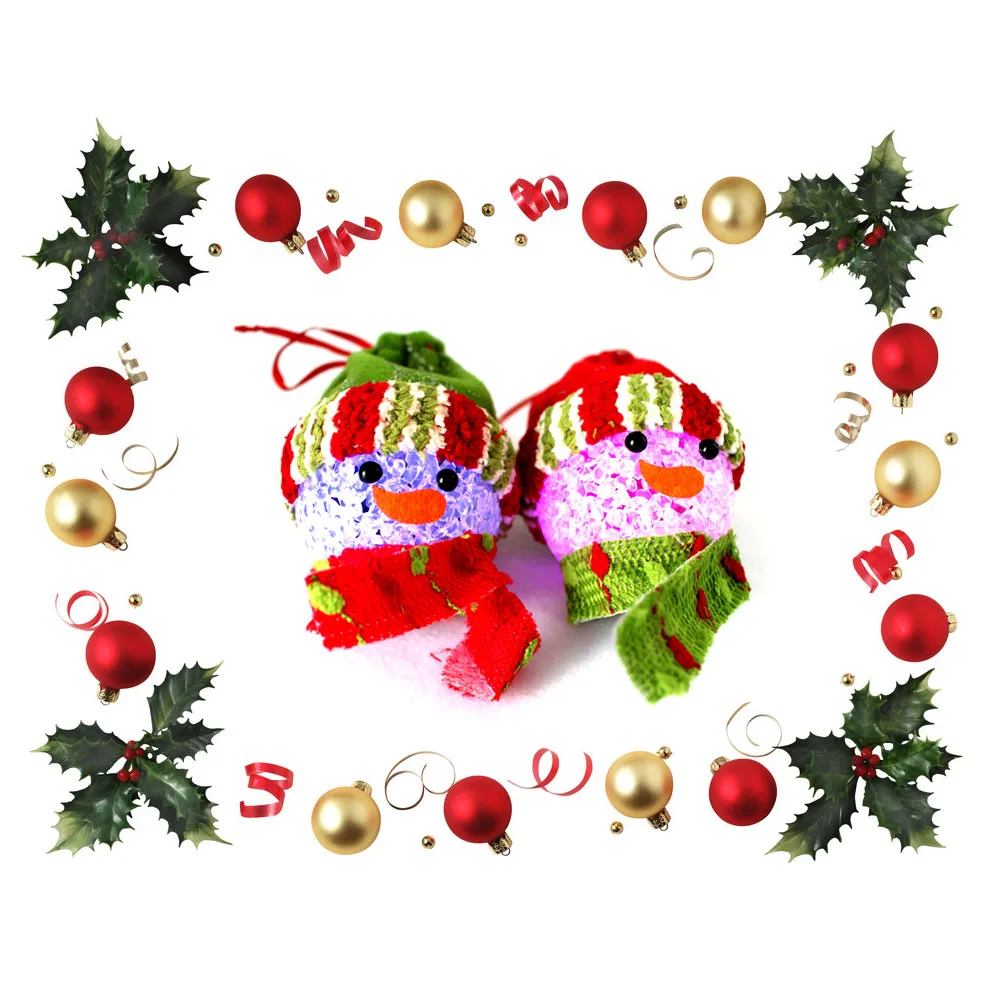 

Christmas Decor Hanging Pieces LED Light Candy Bag EVA Ball Christmas New Year Ornament XMAS Tree Decoration