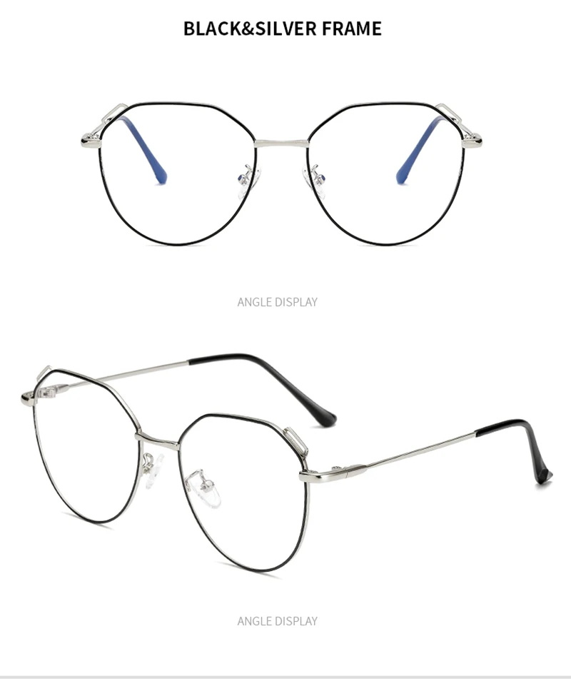 MVBBFJR Модные мужские и женские металлическая оправа для очков, очки в ретро-стиле для от близорукости, по рецепту, фирменный дизайн кошачий глаз