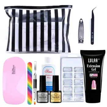 

Nail Gel Set Nail Extension Gel Kit Poly Gel Clear Acrylic False Nail Tips Double End Nail Pusher Builder Gel Pen Quick Delivery